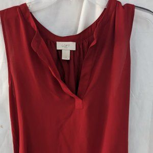 Loft Outlet small sleeveless blouse red top blouse